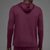 Conquer Reform T-shirt met lange mouwen en capuchon - Burgundy