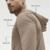 Conquer Reform T-shirt met lange mouwen en capuchon - Gravel