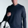 Conquer Reform T-shirt met lange mouwen en capuchon - Navy