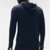 Conquer Reform T-shirt met lange mouwen en capuchon - Navy