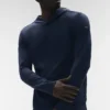 Conquer Reform T-shirt met lange mouwen en capuchon - Navy