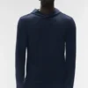 Conquer Reform T-shirt met lange mouwen en capuchon - Navy