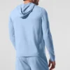 Conquer Reform T-shirt met lange mouwen en capuchon - Seashell Blue