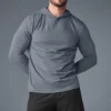 Conquer Reform T-shirt met lange mouwen en capuchon - Steel Grey