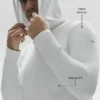 Conquer Reform T-shirt met lange mouwen en capuchon - White