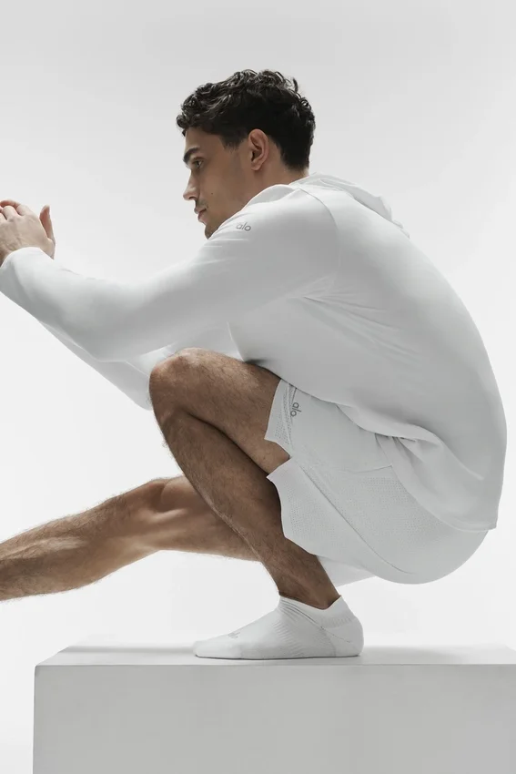 Conquer Reform T-shirt met lange mouwen en capuchon - White