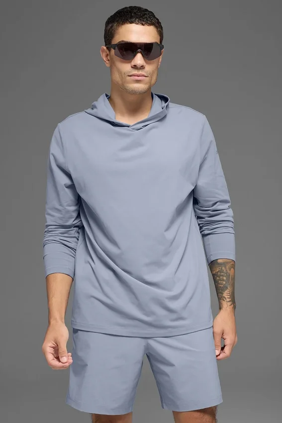 Conquer Reform T-shirt met lange mouwen en capuchon - Winter Frost