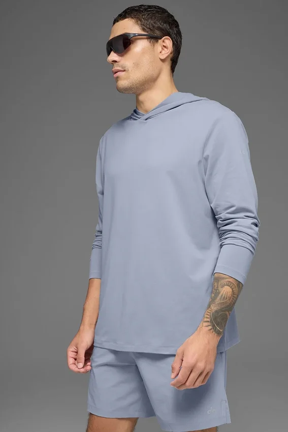 Conquer Reform T-shirt met lange mouwen en capuchon - Winter Frost