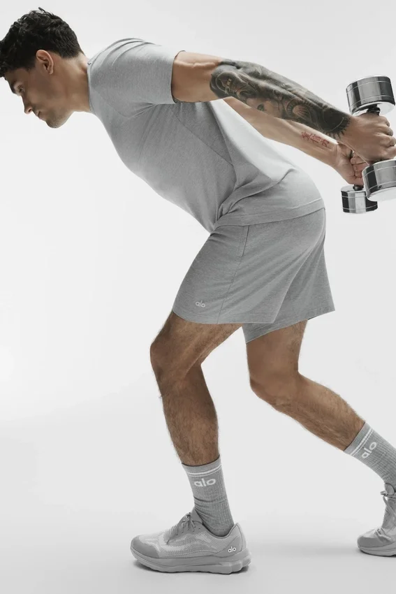 Conquer Reform T-shirt met ronde hals en korte mouwen - Athletic Heather Grey