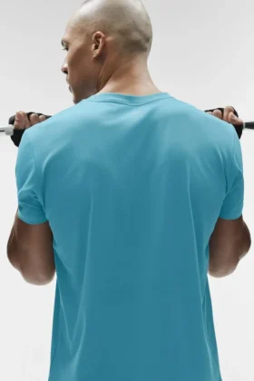 Conquer Reform T-shirt met ronde hals en korte mouwen – Blue Breeze