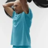Conquer Reform T-shirt met ronde hals en korte mouwen - Blue Breeze