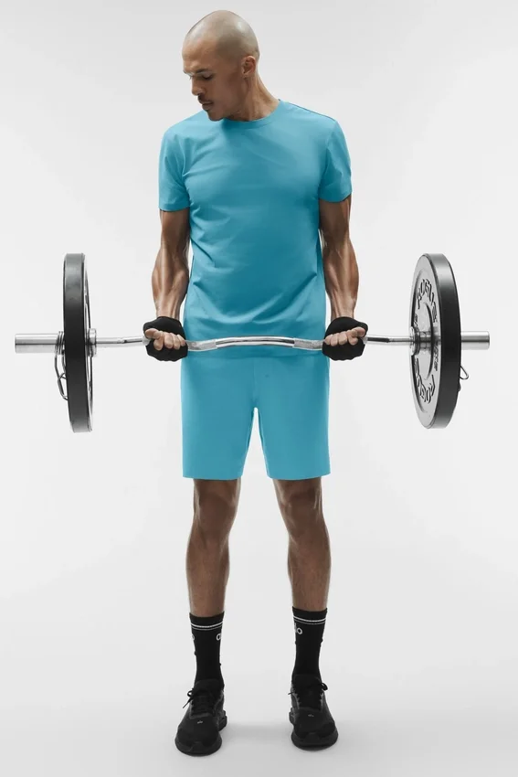 Conquer Reform T-shirt met ronde hals en korte mouwen - Blue Breeze