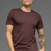 Conquer Reform T-shirt met ronde hals en korte mouwen - Brownstone