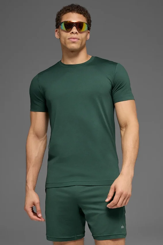 Conquer Reform T-shirt met ronde hals en korte mouwen - Clover Green