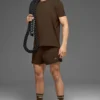 Conquer Reform T-shirt met ronde hals en korte mouwen - Espresso
