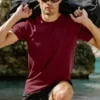 Conquer Reform T-shirt met ronde hals en korte mouwen - Garnet