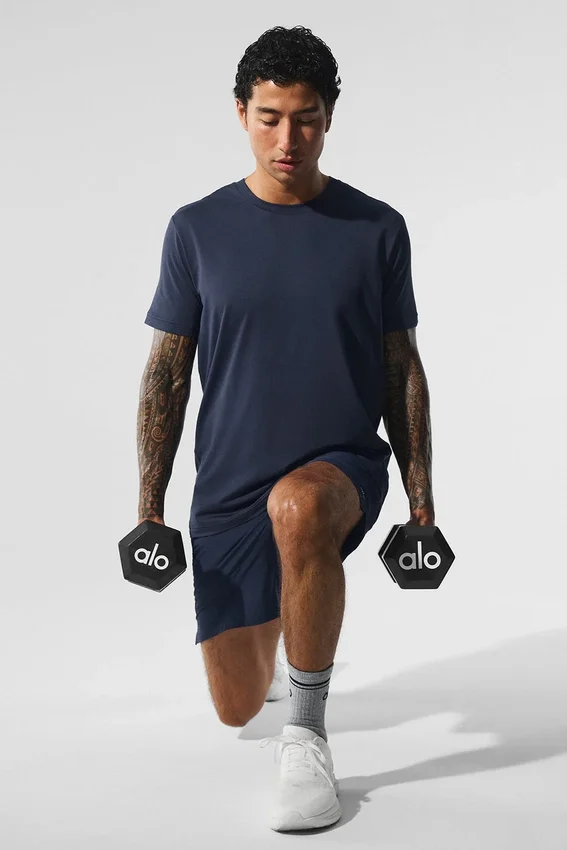 Conquer Reform T-shirt met ronde hals en korte mouwen - Navy