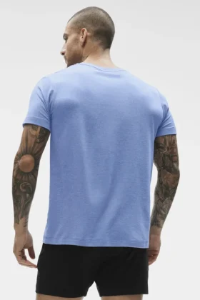 Conquer Reform T-shirt met ronde hals en korte mouwen – Provence Blue Heather