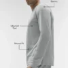 Conquer Reform T-shirt met ronde hals en lange mouwen - Athletic Heather Grey