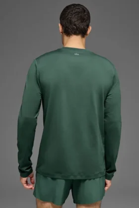Conquer Reform T-shirt met ronde hals en lange mouwen – Clover Green
