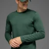 Conquer Reform T-shirt met ronde hals en lange mouwen - Clover Green