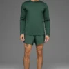 Conquer Reform T-shirt met ronde hals en lange mouwen - Clover Green