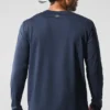 Conquer Reform T-shirt met ronde hals en lange mouwen - Navy