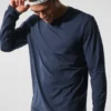 Conquer Reform T-shirt met ronde hals en lange mouwen - Navy