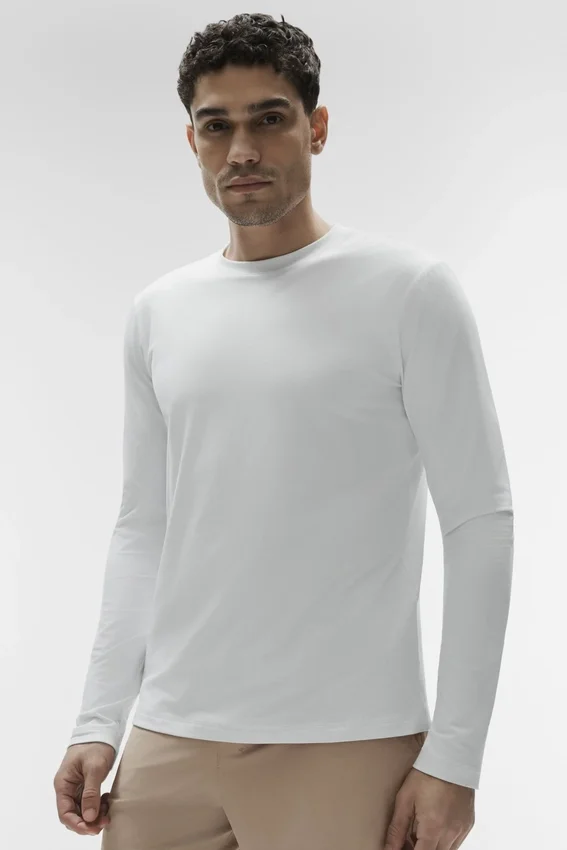 Conquer Reform T-shirt met ronde hals en lange mouwen - White