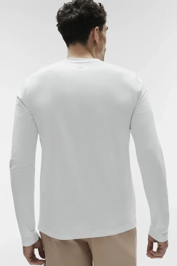 Conquer Reform T-shirt met ronde hals en lange mouwen - White
