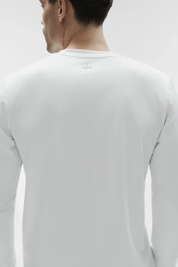 Conquer Reform T-shirt met ronde hals en lange mouwen - White