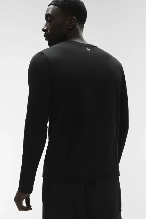 Conquer Reform T-shirt met ronde hals en lange mouwen - Zwart