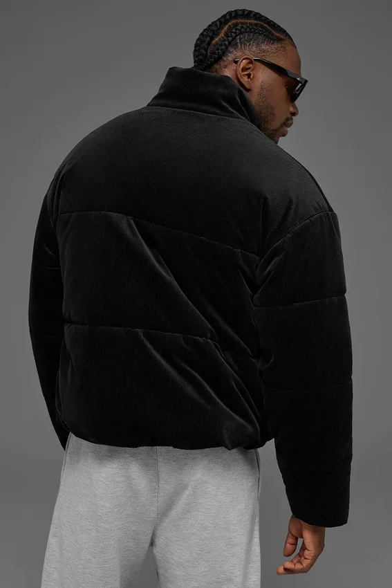 Corduroy Stage Puffer - Zwart