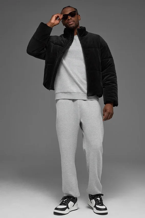 Corduroy Stage Puffer - Zwart