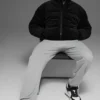 Corduroy Stage Puffer - Zwart