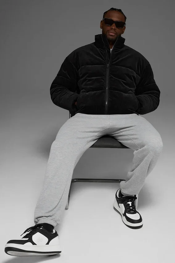Corduroy Stage Puffer - Zwart