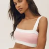 Cotton Cashmere Capri Dream-beha – Zonovergoten roze/wit