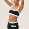 Cotton Cashmere Capri Dream Bra - Zwart/Wit