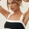 Cotton Cashmere Capri Dream Bra - Zwart/Wit