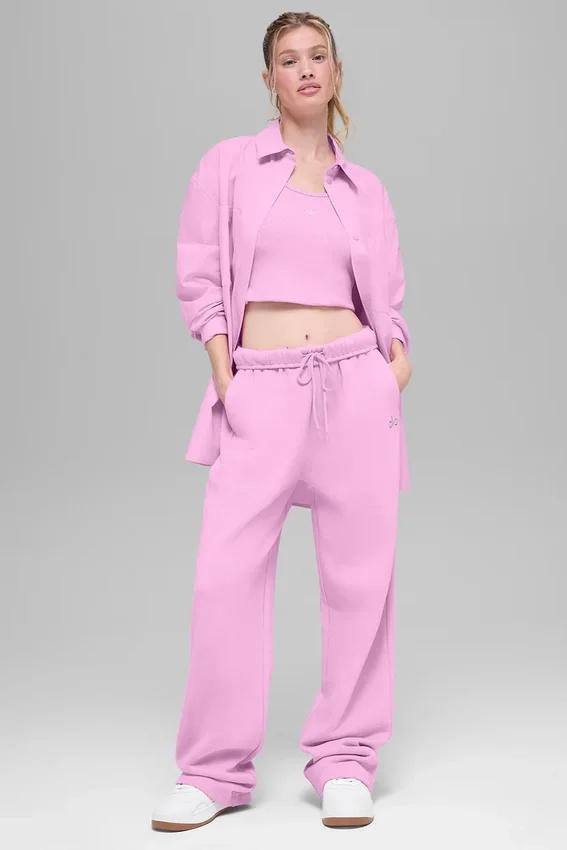 Cotton Real Deal overhemd met lange mouwen en knopen – Candy Heart Pink