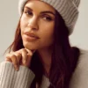 Courchevel kasjmier muts - Oat Heather