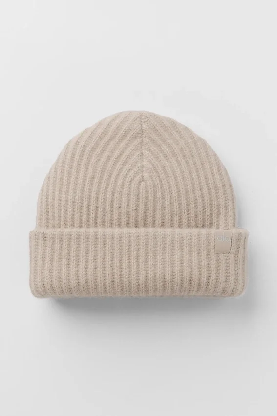 Courchevel kasjmier muts - Oat Heather