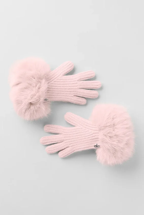Courchevel kasjmierhandschoenen - Frosted Pink