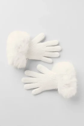 Courchevel kasjmierhandschoenen – Ivory