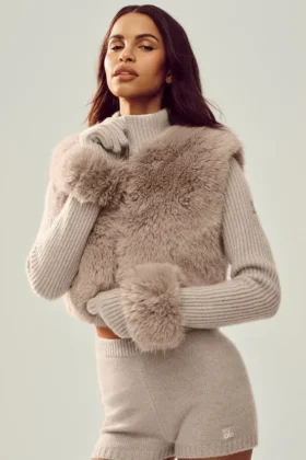 Courchevel kasjmierhandschoenen – Oat Heather