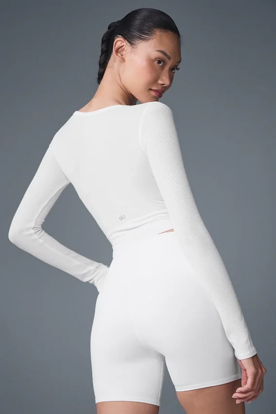 Cover-top met lange mouwen - Wit