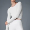 Cover-top met lange mouwen - Wit