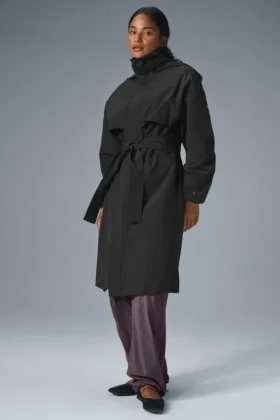 Crinkle on the Move Trench - Zwart
