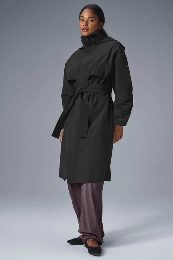 Crinkle on the Move Trench - Zwart