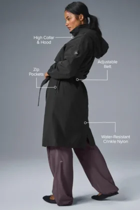 Crinkle on the Move Trench – Zwart